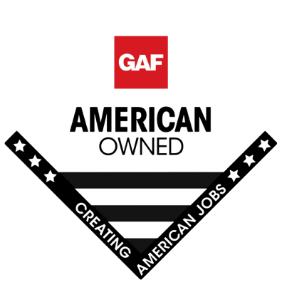 GAF American Owned and Operated badge